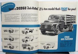 1951 Dodge Stake Van Trailer Truck J & K Models 2 & 1 Half Ton Sales Brochure