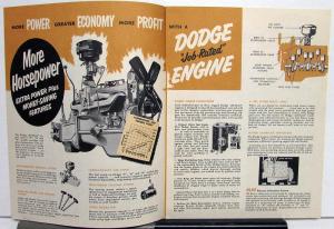 1951 Dodge Truck F G H Models One And A Half Ton Sales Brochure Original