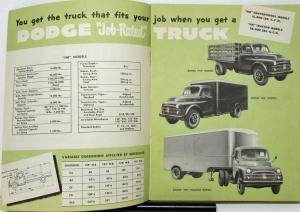 1951 Dodge Stake Platform COE Truck HH Models 2 Ton Sales Brochure Original