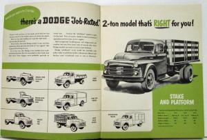 1951 Dodge Stake Platform COE Truck HH Models 2 Ton Sales Brochure Original