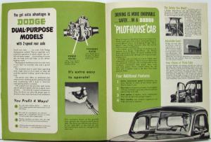 1951 Dodge Stake Platform COE Truck HH Models 2 Ton Sales Brochure Original