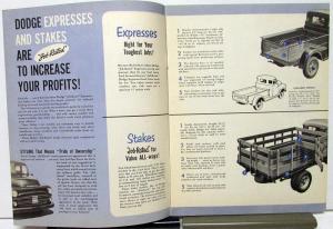 1951 Dodge Stake Express Truck D Models One Ton Sales Brochure Original