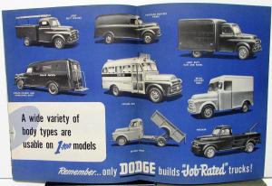 1951 Dodge Stake Express Truck D Models One Ton Sales Brochure Original