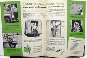1951 Dodge Truck EU & DU Models Route Vans Delivery Vehicles Sales Brochure Orig