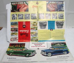 1950 Plymouth Dealer Color Sales Brochure Folder Suburbans Station Wagon