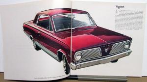 1966 Plymouth Valiant 100 200 Signet Dealer Color Large Sales Brochure Original