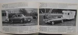 1967 Plymouth Dealer Sales Brochure Towing A Trailer Fury Belvedere Barracuda