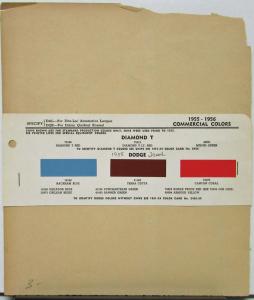 1955 Dodge Truck Commercial Colors Paint Chips Original