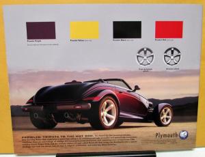 1999 Plymouth Prowler Dealer Large Prestige Color Brochure Folder