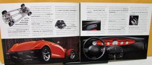 2001 Plymouth Prowler Dealer Sales Brochure Folder Orange Silver Black Tie