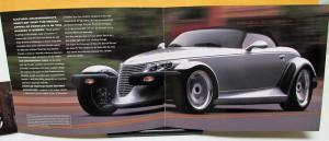 2001 Plymouth Prowler Dealer Sales Brochure Folder Orange Silver Black Tie