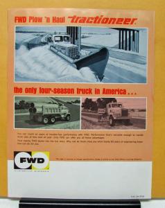 1972 FWD Truck Model Tractioneer An Extra Measure Of Performance Sales Folder