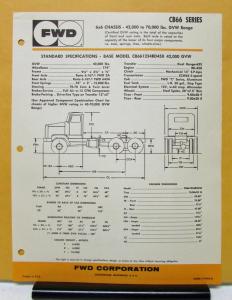 1974 FWD Truck Series CB66 Model CB661234RD450 Specification Sheet