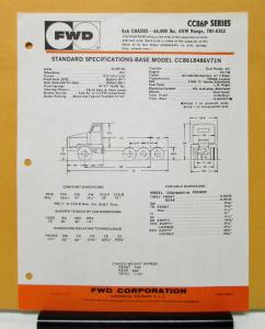 1975 1976 1977 1978 1979 1980 FWD Truck Model CC8618486V71N Specification Sheets