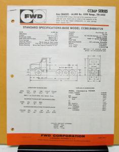 1975 1976 1977 1978 1979 1980 FWD Truck Model CC8618486V71N Specification Sheet