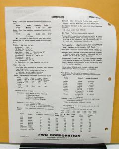 1975 1976 1977 1978 1979 1980 FWD Truck Model CC8618486V71N Specification Sheet