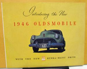 1946 Oldsmobile Dealer Color Sales Brochure Folder Large 76 78 Club Sedan