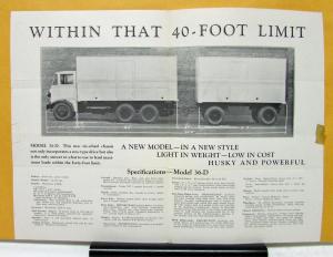 1932 Hendrickson Truck Model 36 D Sales Brochure and Specifications