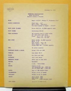 1961 Hendrickson Truck Model BD 560 F5 Specification Sheet