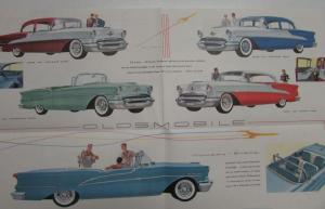 1955 Oldsmobile Dealer Color Sales Brochure Folder Large Rocket 88 98