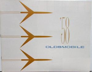 1958 Oldsmobile Dealer Color Prestige Sales Brochure Large Super Dynamic 88 98