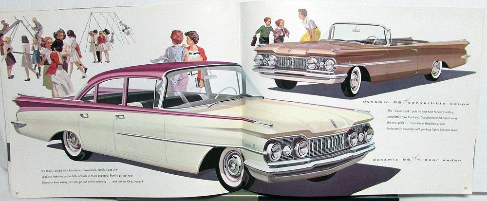 1959 Oldsmobile Dealer Color Prestige Sales Brochure Large