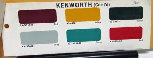 1966 Kenworth Truck Paint Chips