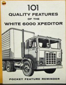1971 White Truck Model 6000 Xpeditor Pocket Feature Reminder Sales Folder