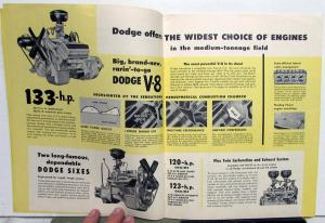 1954 Dodge Truck G H J K Model 1 & 1 Half Ton To 2 & One Half Ton Sale Brochure