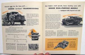 1954 Dodge Truck R8 T8 V8 Models 2 Thru 3 & One Half Ton Sales Brochure Original