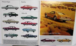 1966 Oldsmobile Dealer Prestige Sales Brochure Toronado 98 88 442 Cutlass F-85