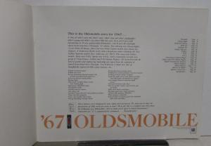 1967 Oldsmobile Dealer Prestige Sales Brochure Toronado 98 88 442 Cutlass F-85