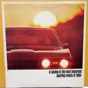 1968 Oldsmobile Dealer Brochure Important Sporting Events 442 Cutlass Toronado
