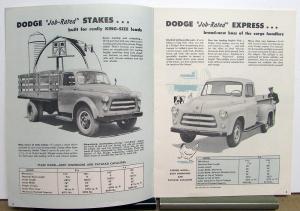 1954 Dodge Truck Models D6 1 Ton & F6 1 & A Half Ton Sales Brochure Original