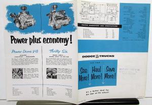 1955 Dodge Truck Model B 1 Half Ton Pickup Express Panel Stake Sale Folder Orig