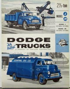 1955 Dodge Truck Model J & JM 2 & One Half Ton Sales Folder Original