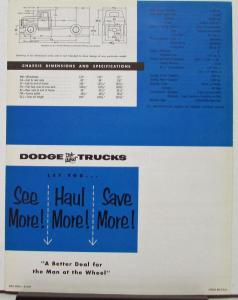 1955 Dodge Truck Model J & JM 2 & One Half Ton Sales Folder Original
