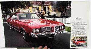 1972 Oldsmobile Dealer Color Sales Brochure Toronado 98 88 Cutlass Wagon 442