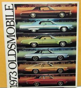 1973 Oldsmobile Dealer Color Sales Brochure Large 98 88 Toronado Cutlass