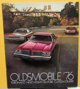 1976 Oldsmobile Dealer Prestige Sales Brochure Toronado 98 88 Custom Cruiser