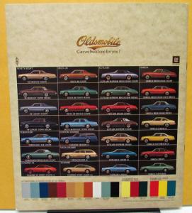 1977 Oldsmobile Dealer Prestige Sales Brochure Toronado 98 Delta 88 Wagon