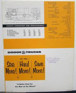1955 Dodge H HM HH HHM Models 2 Ton Trucks Sales Folder Original