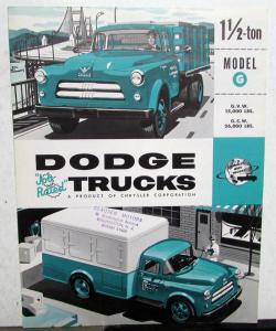 1955 Dodge G Model One And A Half Ton Trucks Sales Folder Original