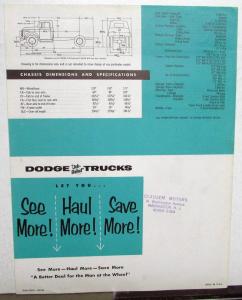 1955 Dodge G Model One And A Half Ton Trucks Sales Folder Original