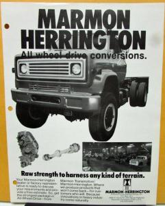 1984 Marmon-Herrington All Wheel Drive Conversions Sales Brochure