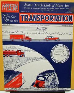 1934 Motor Truck Club Of Mass Modern Transportation Magazine Vol 1 No 9