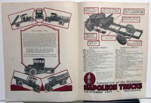 1919 1920 1921 1922 1923 Napoleon Truck Model 9 11 Brochure & Specifications