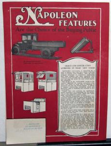 1919 1920 1921 1922 1923 Napoleon Truck Model 9 11 Brochure & Specifications