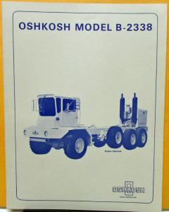1977 OSHKOSH Truck Model B 2338 Specification Sheet