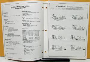 1988 OSHKOSH Truck Model S 2046 2546 Specification Sheet